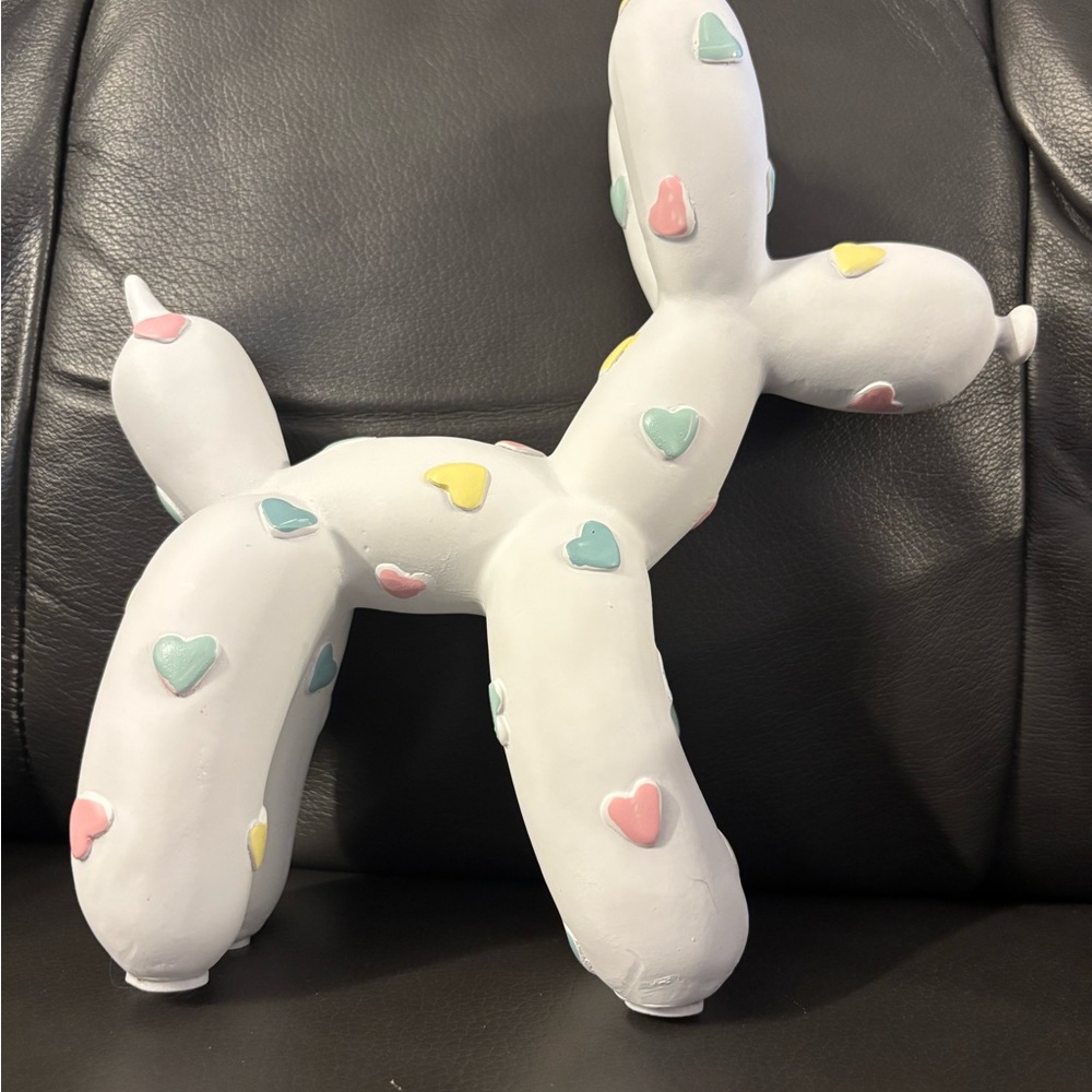 Colorful Heart Balloon Dog Sculpture